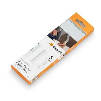 Imagen de Steinel Ultra Power Barritas de adhesivo 11 mm, 5 unidades, pegamento termofusible transparente y con un peso 60 g, ideal para manualidades