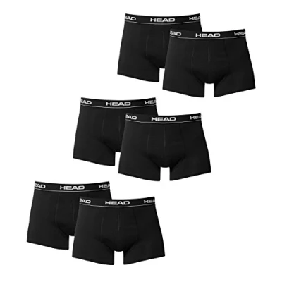 Imagen de Head Calzoncillos de hombre tipo Bóxer, 6 unidades, en muchos colores, todo el año, hombre, color negro, tamaño medium