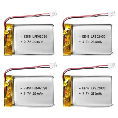 Imagen de EEMB Lithium Polymer batería 3.7V 250mAh 502030 Paquete de Recargable Lipo con Conector JST para VXI Blue Parrott: confirme la polaridad del Dispositivo y Antes Comprar(4)