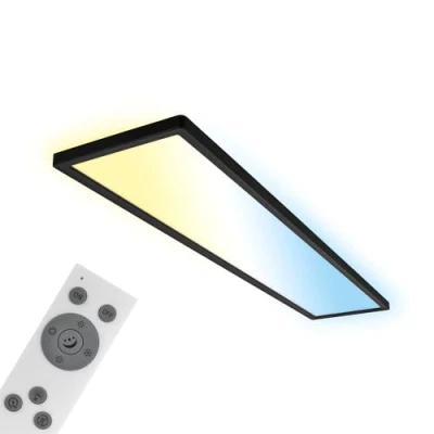 Imagen de BRILONER Panel de Techo LED, LED Regulable, Control Temperatura Color, Remoto, 36 W, 4800 Lúm, 98x20x3 cm, Plafon Techo, Lampara Cocina Paneles Negro