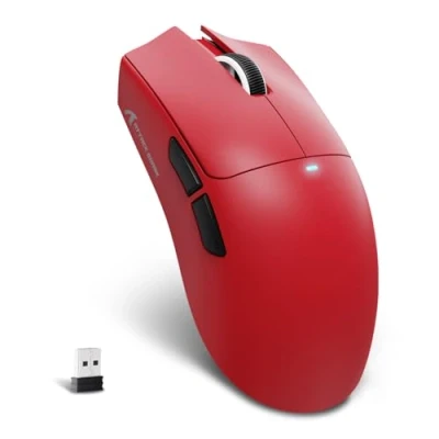 Imagen de MAMBASNAKE X ATTACK SHARK X11SE Ratón inalámbrico para juegos,hasta 22000 DPI,sensor PixArt PAW3311,BT/2,4G/cable,peso ligero de 59g,clics 2000W,aceleración 40G,batería larga,para Win/Mac Rojo