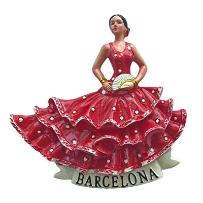 Imagen de 3D Flamenco bailarín Barcelona España Refrigerador Imán Viaje Sticker Recuerdos, Resina Hogar &amp; Cocina Decoración, Nevera de China