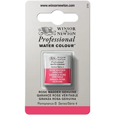 Imagen de Winsor &amp; Newton Acuarela Profesional Pintura de Acuarela, Alta Luminosidad, Resistente a la Luz, Calidad Archivo, 1/2 Godet, Color Rosa Granza Genuino ROW