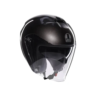 Imagen de AGV IRIDES E2206, Casco Moto Jet Unisex, de Cara Abierta con Visera Antiarañazos y Protectora UV, Asfalto Grey, M