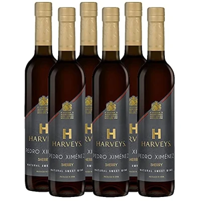 Imagen de Vino dulce Pedro Ximenez Harveys de 50 cl D.O. Jerez Sherry Bardinet (Pack 6 botellas)