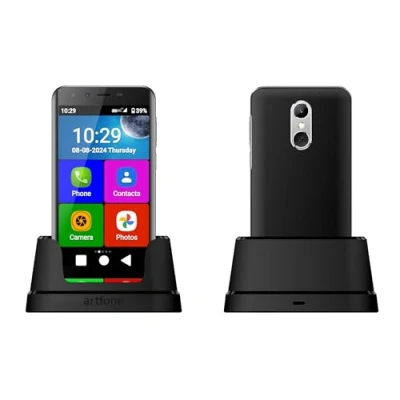 Imagen de Teléfono Móvil para Personas Mayores 4G, Smartphone Artfone Smart_500, Senior, Botón SOS, Iconos Grandes, Base de Carga, Modo Sencillo, Volumen Alto, Batería 2550 mAh (SMART 500 2025)