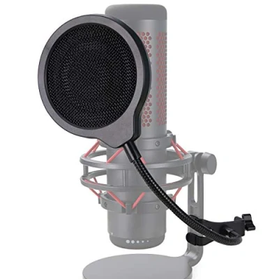 Imagen de HyperX QuadCast Professional Pop Filter Protector de Micrófono con 3 Capas que Mejora la Calidad del Sonido para el Condensador S por YOUSHARES