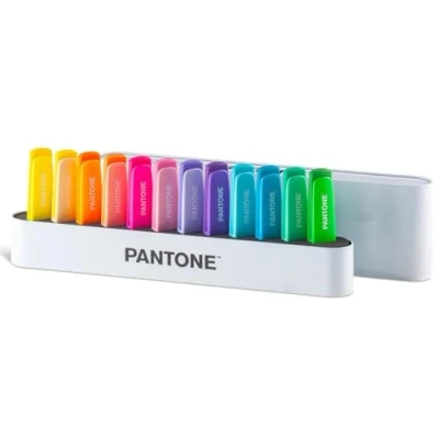 Imagen de OSAMA Pantone Desk Set 12 subrayadores de colores surtidos: 6 Pastel + Fluo, PT 84010410