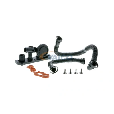 Imagen de VAICO V10 3246 Kit de reparación, ventilación cárter Cabeza cilíndrica con junta, tubo flexible tornillos VOLKSWAGEN: Golf 5