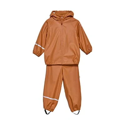 Imagen de Celavi Basic Rainwear Set Recycle PU Chaqueta Impermeable, Color ámbar, 110 Unisex niños
