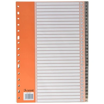 Imagen de DOHE Basic Índice folio, 1 al 31, color gris