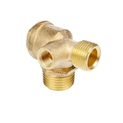 Imagen de válvula de retención compresor aire sin retorno latón 3 vías hembra rosca conector tubo (1/2&quot; x 3/8&quot;)
