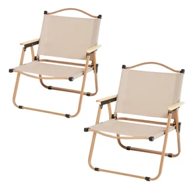 Imagen de MAGIC SELECT 2 Ud Silla Camping Plegable. Aluminio. Picnic Metálica. de Playa, Glamping, Jardín, Barbacoa, Viajes, Excursión, Río para Cualquier Terreno. (61x36x47cm)
