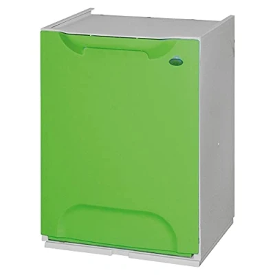 Imagen de Art Plast ZA1490 Papelera reciclaje en polipropileno, con depósito el interior, Verde, 47x34x29