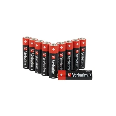 Imagen de Verbatim Pilas (Single Use Battery, AA, Alcalino, Cilíndrico, 1,5 V, 10 Pieza(s) Negro, Rojo (49875)
