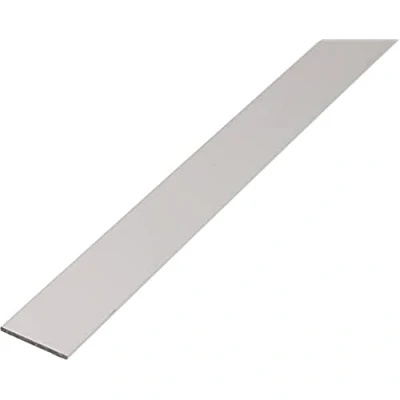 Imagen de Alberts 471743 Perfil Lleno Plano, Aluminio, anodizado Plateado, 1000 x 60 3 mm