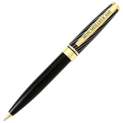 Imagen de DRAEGER PARIS Bolígrafo color negro &quot;Mi mejor amigo&quot; Texto personalizado mina negra Idea de regalo para su amigo, cumpleaños fiesta Navidad Caja