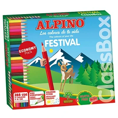 Imagen de Lapices de colores alpino festival classbox caja 288 unidades 12 surtidos