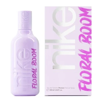Imagen de NIKE Floral Boom, Colonia Mujer, 100 ml, Perfume Formato Spray, Eau de Toilette Natural y Femenina, Aroma Almizclado Floral, Fragancia Dulce, Intensa Larga Duración