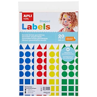 Imagen de APLI Kids 5151 Bolsa A4 gomets 20 mm colores surtidos hojas