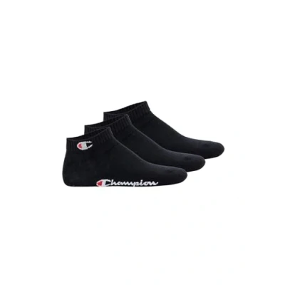 Imagen de Champion Unisex 3ER Packquarter Basic LOGO Calcetines, Talla: 35 38, Schwarz