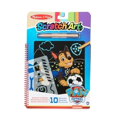 Imagen de Melissa &amp; Doug PAW Patrol Bloc Scratch Art Chase, Patrulla Canina Papel de rascar, actividades creativas, Juego creativo, viaje Regalo para niños y niñas 3 4 5 6 7 años