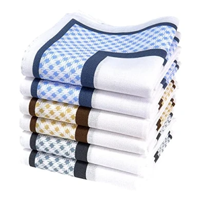 Imagen de Merrysquare Pañuelos Estampados para Hombres Tamaño Grande 40cm x 6 Piezas 100% Algodón (Huanca)