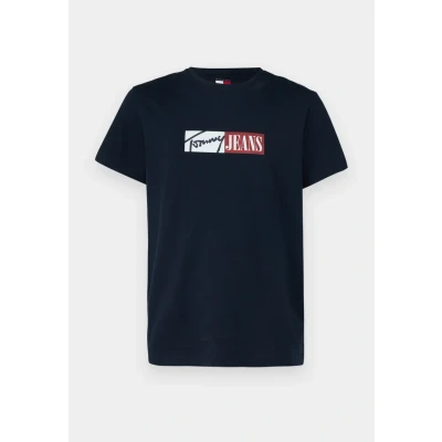 Imagen de Tommy Jeans SLIM Entry Graphic TEE Camiseta estampada, Hombre, Talla: 44, Dark night navy