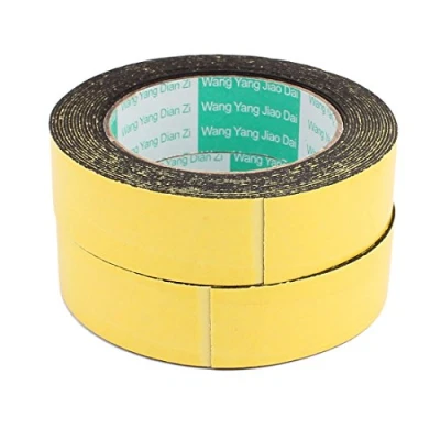 Imagen de sourcing map 2pcs 30 mm x 1 de una sola cara la cinta adhesiva a prueba golpes Auto espuma esponja 5M Longitud