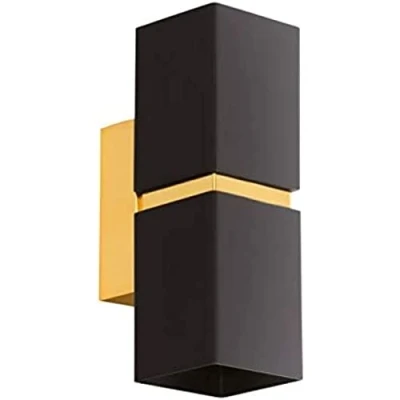 Imagen de EGLO Aplique Passa GU10, 6.6 W, Negro y Oro, 55 x 3 15 cm