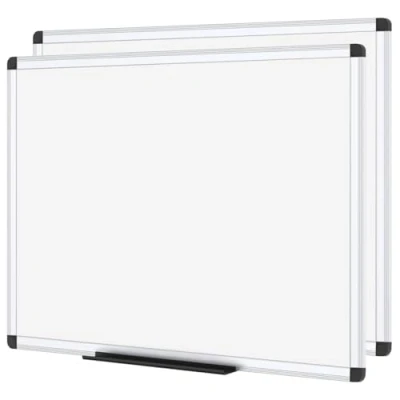 Imagen de VIZ PRO 2 Paquetes Pizarra Blanca Magnética con Marco de Aluminio, 90 x 60 cm