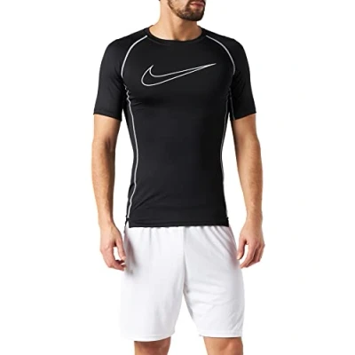 Imagen de Nike M NP DF Tight Top SS Camiseta, Black/White/White, Hombre