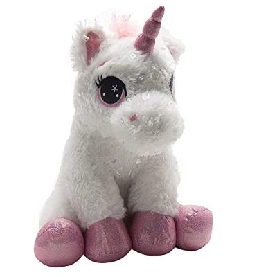 Imagen de InnoGIO GIOplush Unicornio, Peluche Unicornio 60 cm Blanco con Purpurina, para Niños, Abrazar y Jugar, Fabricado Materiales No Peligrosos