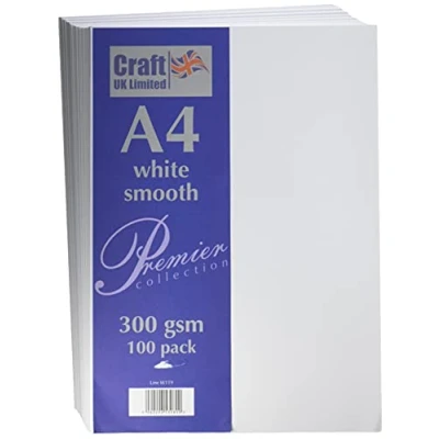 Imagen de Craft UK W119, cartón A4, 300 g/m², 100 hojas, color blanco