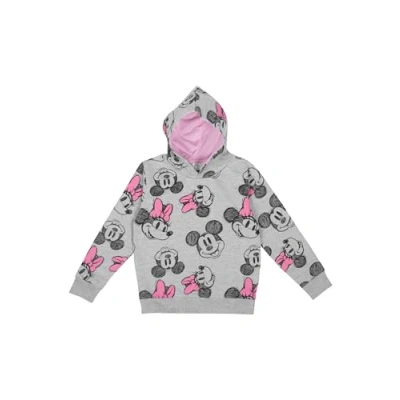Imagen de Disney Minnie Mouse Hoodie Sudadera con capucha para niña, color gris y rosa, gris/rosa, 98 cm 104