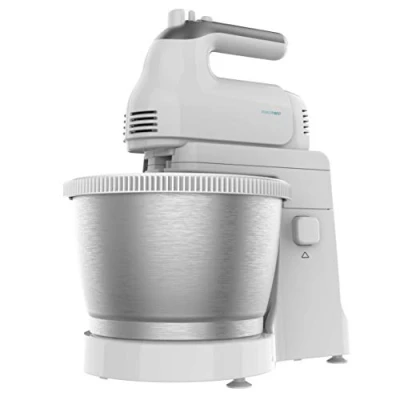 Imagen de Cecotec Batidora de Varillas PowerTwist 500 Steel. W, Bol Autogiratorio Acero Inoxidable 3,5L Capacidad, 5 Niveles Velocidad, Función Turbo, Diseño Ergonómico, 3 Accesorios