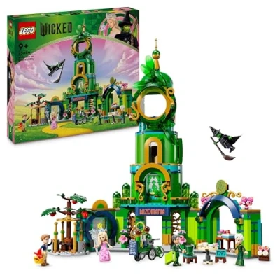 Imagen de LEGO Wicked Bienvenidos a Emerald City, Ciudad de Juguete Colección con Torre, Mini Muñecas Glinda y Elphaba, Regalo para Niñas, Niños Fans la Película Musical 9 Años o Más 75684