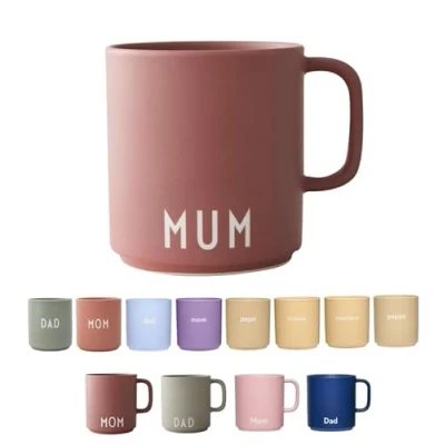 Imagen de design letters Tazas de Cafe Ideal Regalos Originales para Mujer, Hombre Regalar Desayuno Porcelana Taza Te con Letras Grabadas 250 Ml