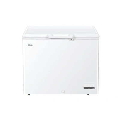 Imagen de Haier HCE301E, Arcon Congelador Horizontal, 300 L, Ancho 111 cm, Función Fast Freeze y Congelación, 2 Cestos Metálicos, Display Digital, Interior de Aluminio Texturizado, Tirador Exterior, Blanco
