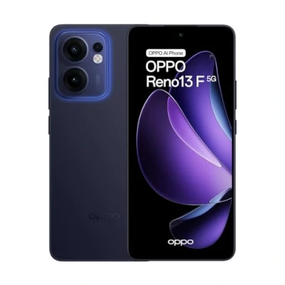 Imagen de OPPO Reno13 F 5G Smartphone Libre con IA, 8GB RAM + 256, Pantalla AMOLED 6.67&quot; 120Hz, Cámara 50MP, IP69, Batería 5.800, Carga Rápida 45W, Versión Española Azul