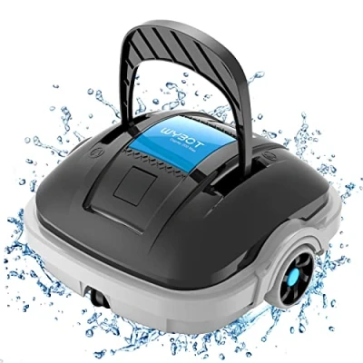 Imagen de WYBOT Robot Limpiados Piscina, Aspirador de Piscina Funciona 100 Minutos, Estacionamiento Automático, Fuerte Potencia Succión, Limpiafondos Inalámbrico hasta 80 m²