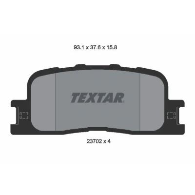 Imagen de TEXTAR 2370201 Juego de pastillas freno no preparado para indicador desgaste