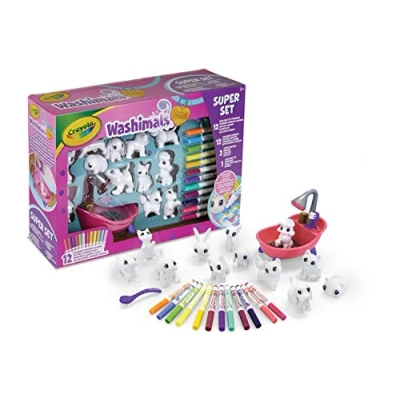 Imagen de CRAYOLA Washimals Super Set Actividad Color y Lavado con Cachorros Bañera en Funcionamiento, óptimo como Regalo, Edad recomendada: a partir de 3 años