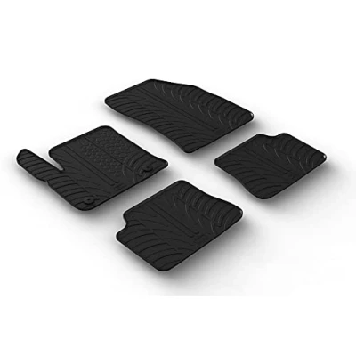 Imagen de Gledring 0100 Juego de alfombrillas suelo Caucho delante y detrás 4 negro 750mm 550mm OPEL: Corsa F Hatchback, PEUGEOT: 208 II Hatchback