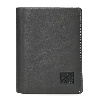Imagen de Pepe Jeans Chief Cartera vertical con monedero Gris 8,5x10,5x1 cms Piel