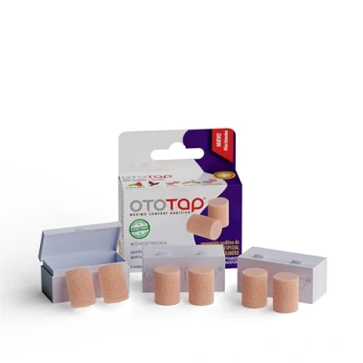 Imagen de OTOTAP Tapones para los oídos de espuma moldeables, aislantes, cómodos y reutilizables. Especiales dormir, ofrecen alivio anti ronquidos o ruidos fuertes. Con estuche viaje. 6 unidades