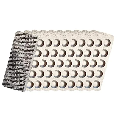 Imagen de harren24 Pastillas de prueba para fotómetros DPD 1 Cloro, DPD3, DPD4 Oxígeno Activo, Alcalinidad M, CYA, Rojo Fenol Valor en pH Comprobador agua piscina 50/100/250/500x (DPD1 / 100x)