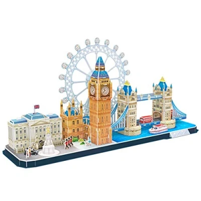 Imagen de World Brands London, Puzzles para Adultos y Niños, Maquetas Montar, Rompecabezas 3D, Regalos Divertidos, Cultura, Viajar Desde Casa (CubicFun MC253H)