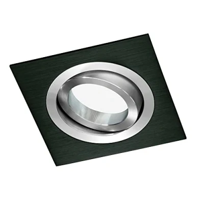 Imagen de wonderlamp Foco empotrable de techo Cuadrado, Negro y Aluminio, 1 UNIDAD