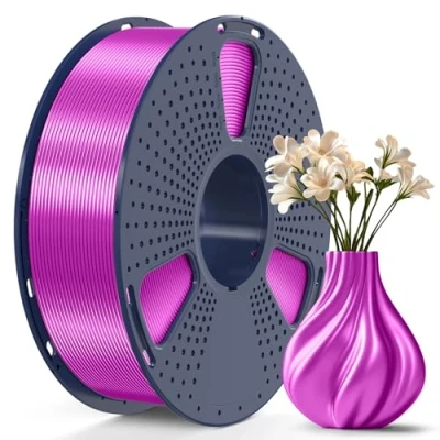 Imagen de SUNLU PLA Plus Filamento Seda Brillante 1.75mm para Impresora 3D, SILK PLA+ de Impresión 3D con Acabado Suave y Sedoso, Precisión Dimensional +/ 0.02mm, Bobina 1kg(2.2lbs), Morado